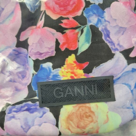 NWT Ganni Recycled Polyester Floral Drawstring Tote - Picture 5 of 16